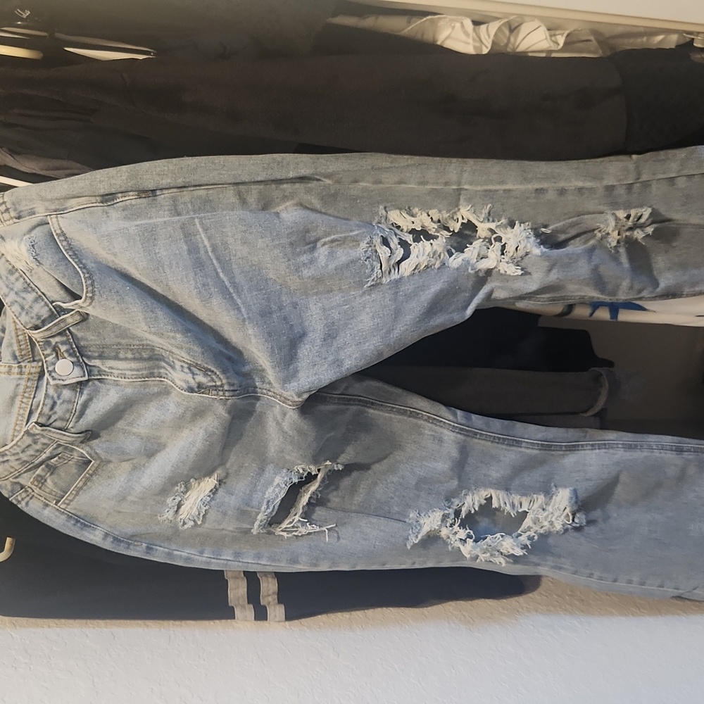 NEW Ripped Light Blue Jeans